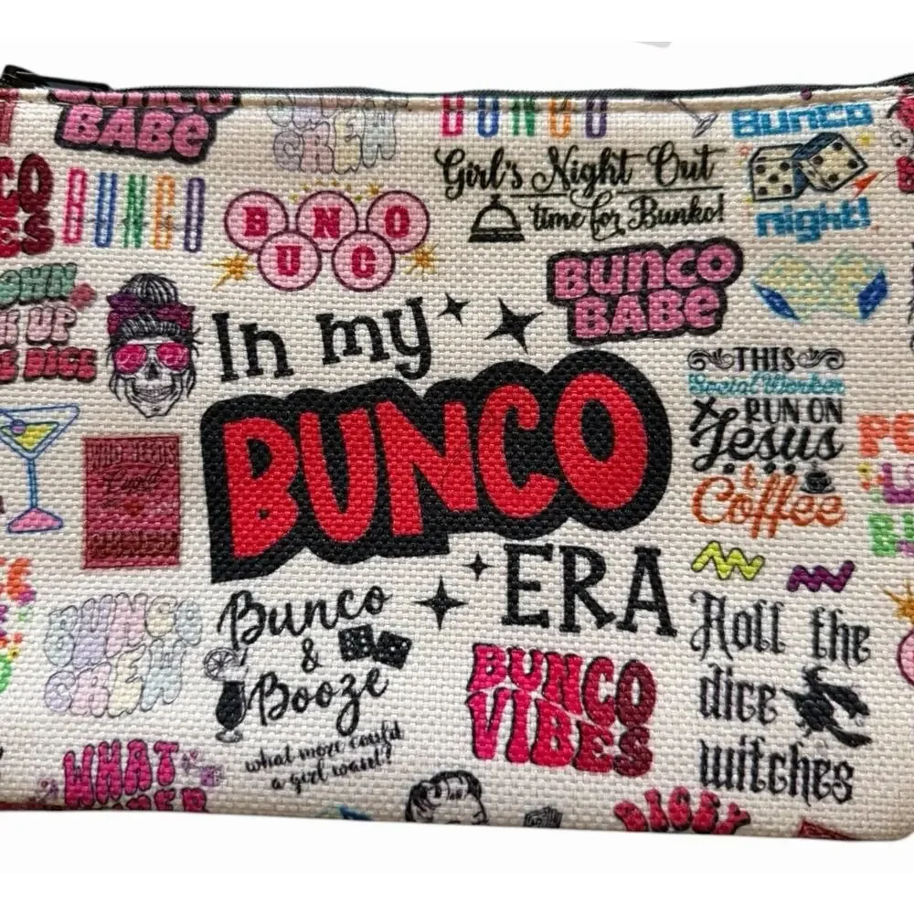 Bunco Gift Bag Bundle Funny Makeup Pouches Game Night Hostess Gift Set Lot